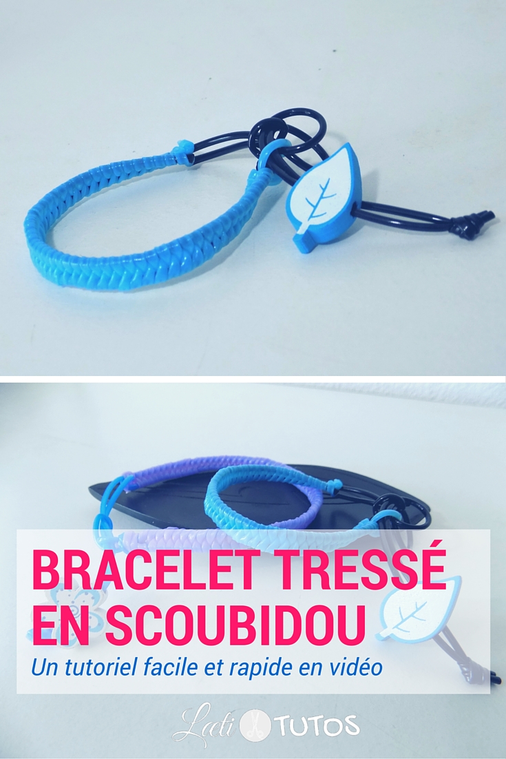 On prépare l’été ? Voici le bracelet tressé en scoubidou ! - sur www.LaetiTutos.fr