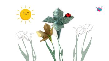Origami fleur de lys : comment plier une fleur de lys en papier (Tutoriel)