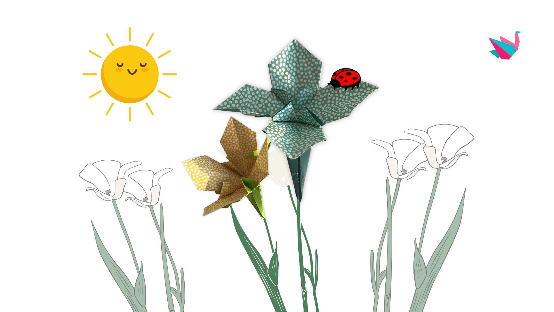 Origami fleur de lys - Fleur de lys en origami