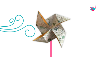 Origami moulin à vent : plier une girouette en papier – Tuto facile (Vidéo)