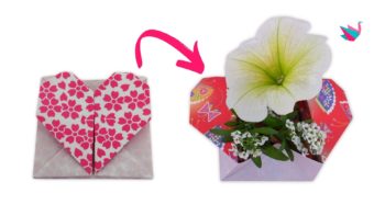 Origami boîte en cœur : plier une boîte en cœur en papier – Tuto (Vidéo)