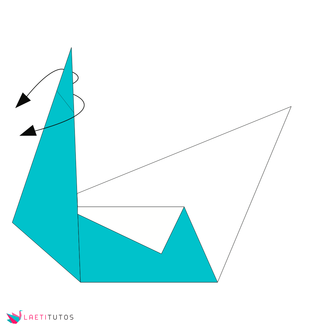 Cygne en origami - Etape 6