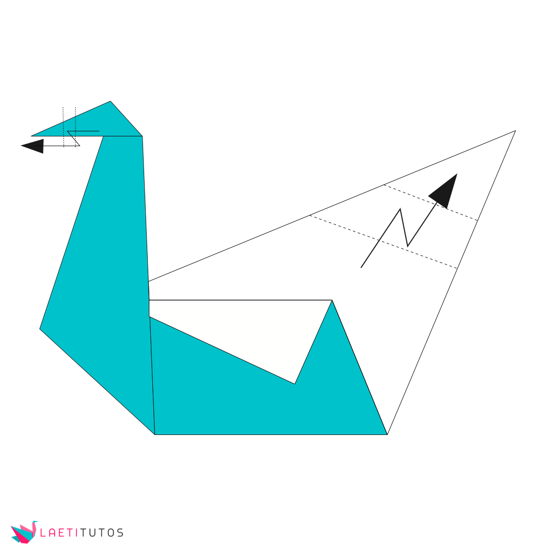 Cygne en origami - Etape 7