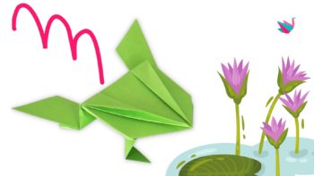Origami grenouille sauteuse : comment plier une grenouille en papier – Tuto (Vidéo)
