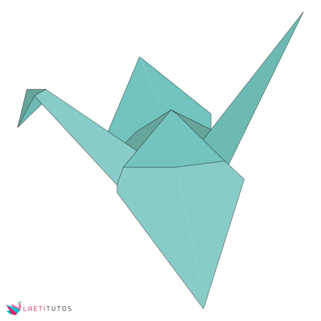 Plier une grue en origami - Etape #15