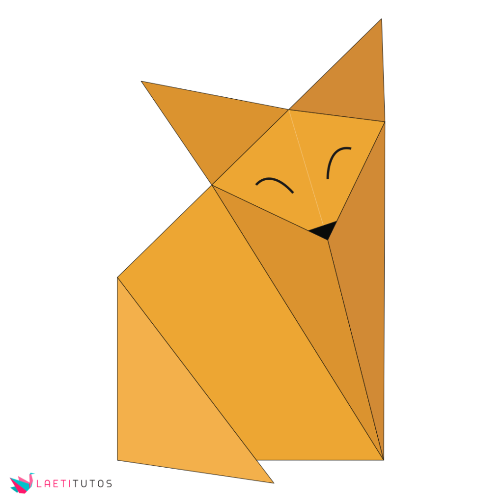 Origami renard étape par étape - Etape #8