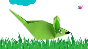 Origami souris : comment plier une souris (verte) en papier – Tuto (Vidéo)