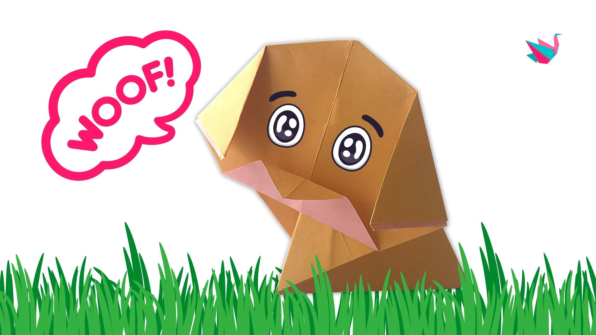 origami chien - plier un chien en papier