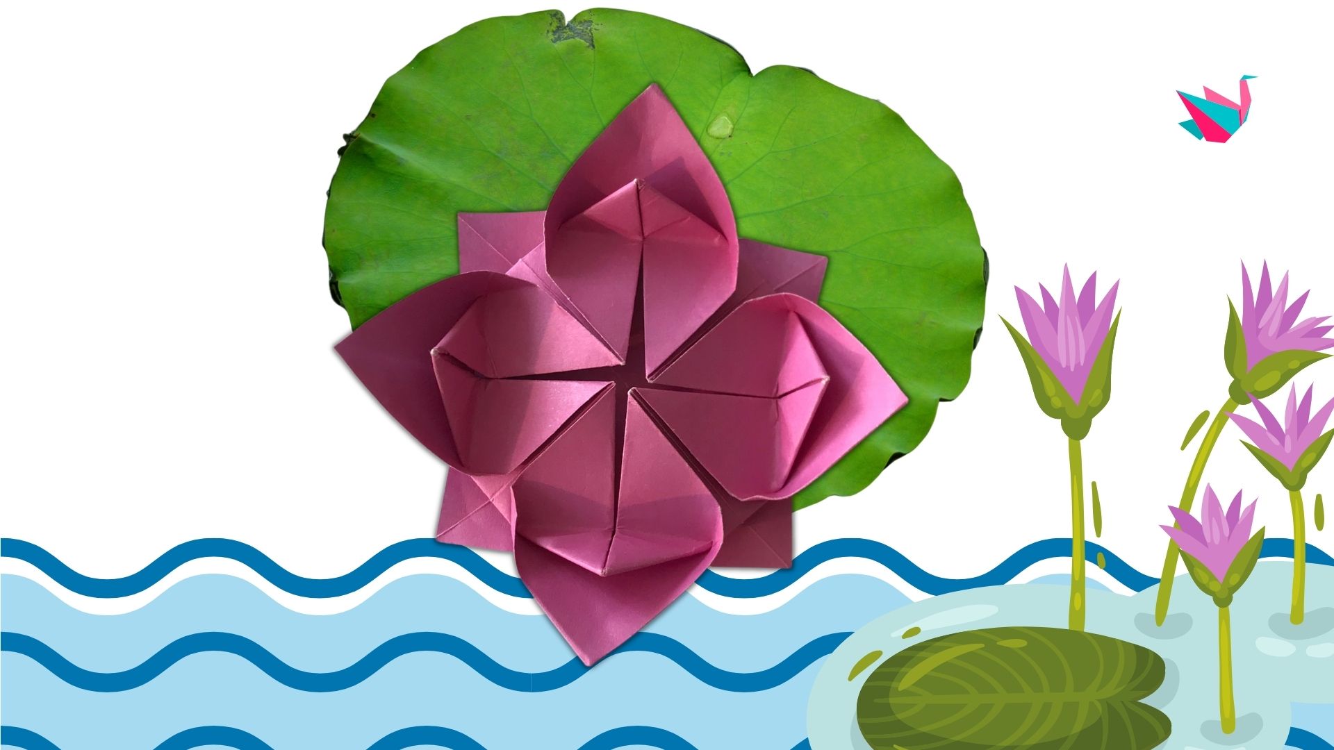 Origami fleur de lotus - Fleur de lotus en papier