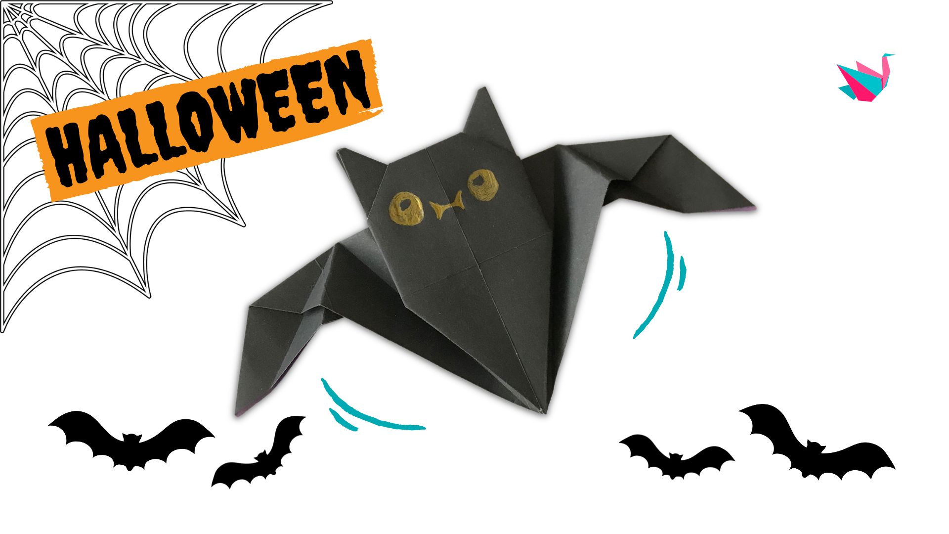 Origami chauve-souris : plier une chauve-souris en papier (Tuto Halloween)