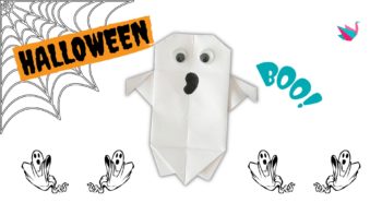 Origami fantôme : plier un revenant en papier (Tuto Halloween Facile)