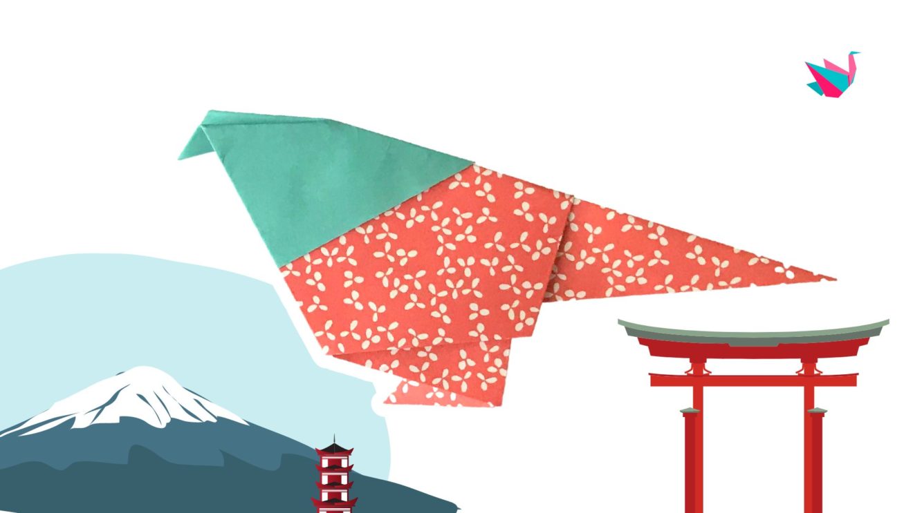 T-shirt Homme MoonWorks - Design Polygon Origami Oiseau - Couleurs Noir, Bleu, Blanc - Coton - Col Rond - Neuf étiqueté