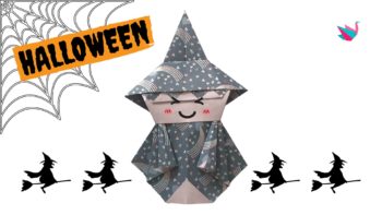 Origami sorcière : pliage d’une figurine d’Halloween (Tuto)